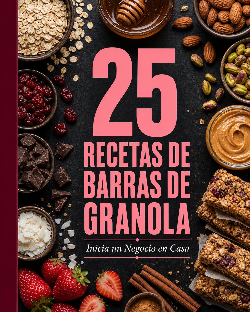 Portada de la guía 25 Recetas de Barras de Granola: Inicia un Negocio en Casa